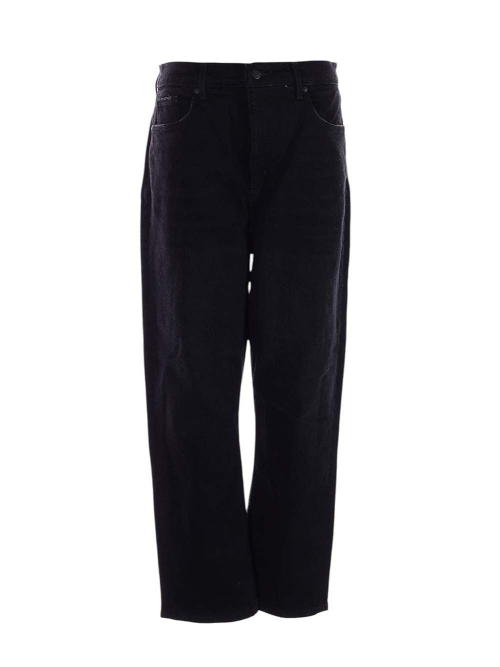 Loft High Rise Slim Straight Leg Jeans Size 14 Black Teacher Business Casual NWT